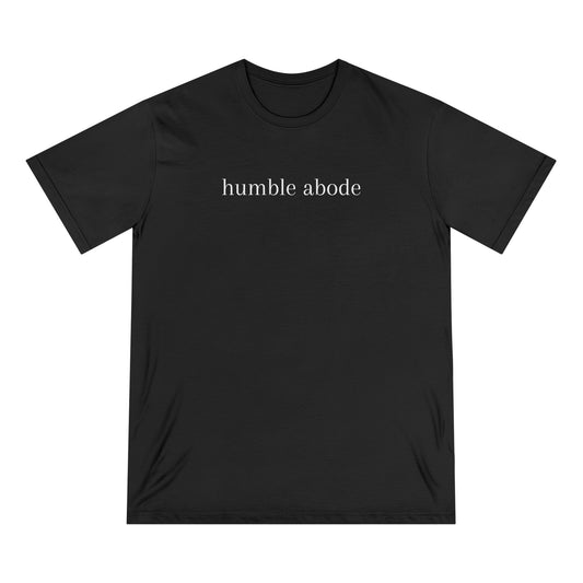 Organic Cotton Unisex T-shirt - Dark Colors w/ White Understated Logo - Humble Abode