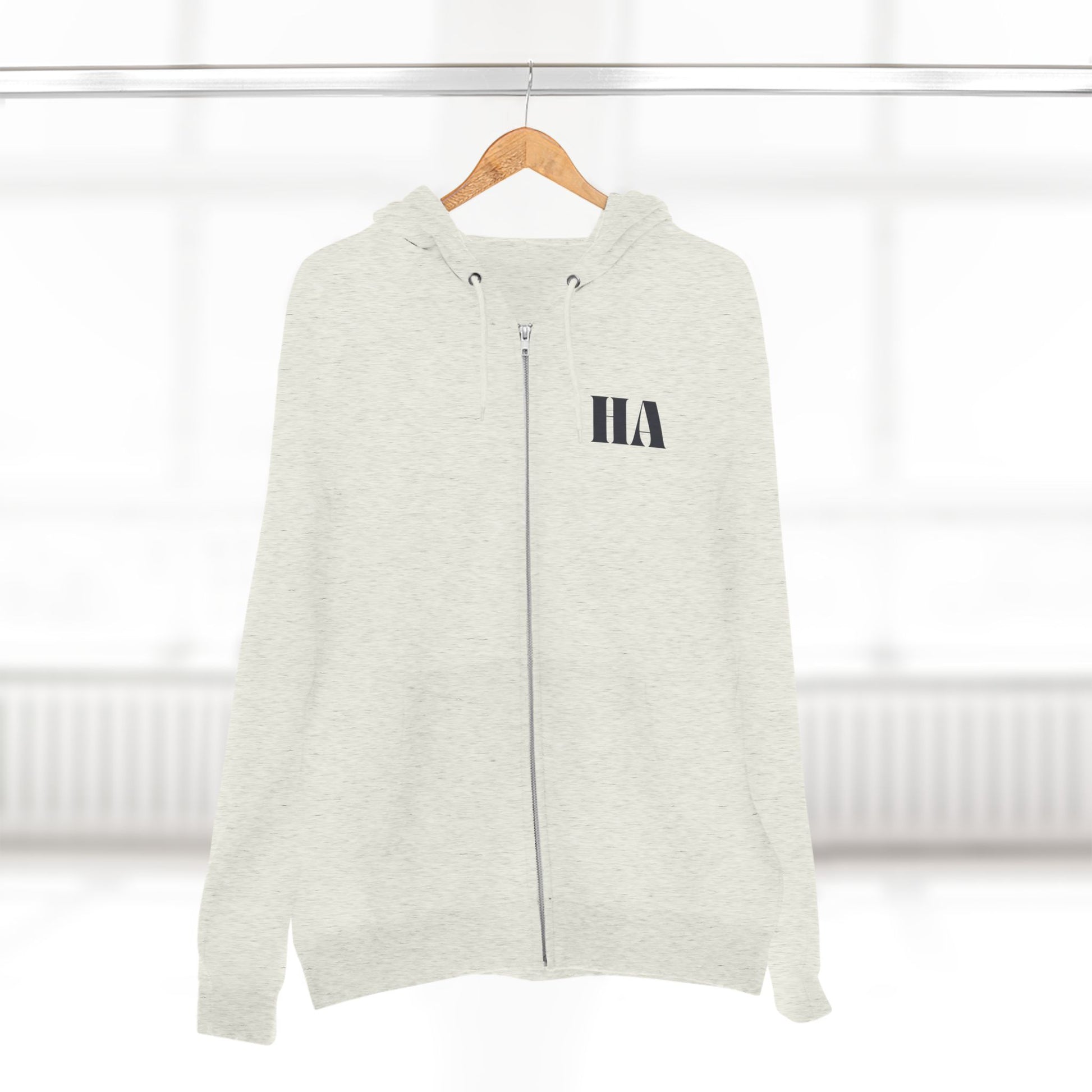 Zip-Up Hoodie with Black Humble Abode Logo - Humble Abode