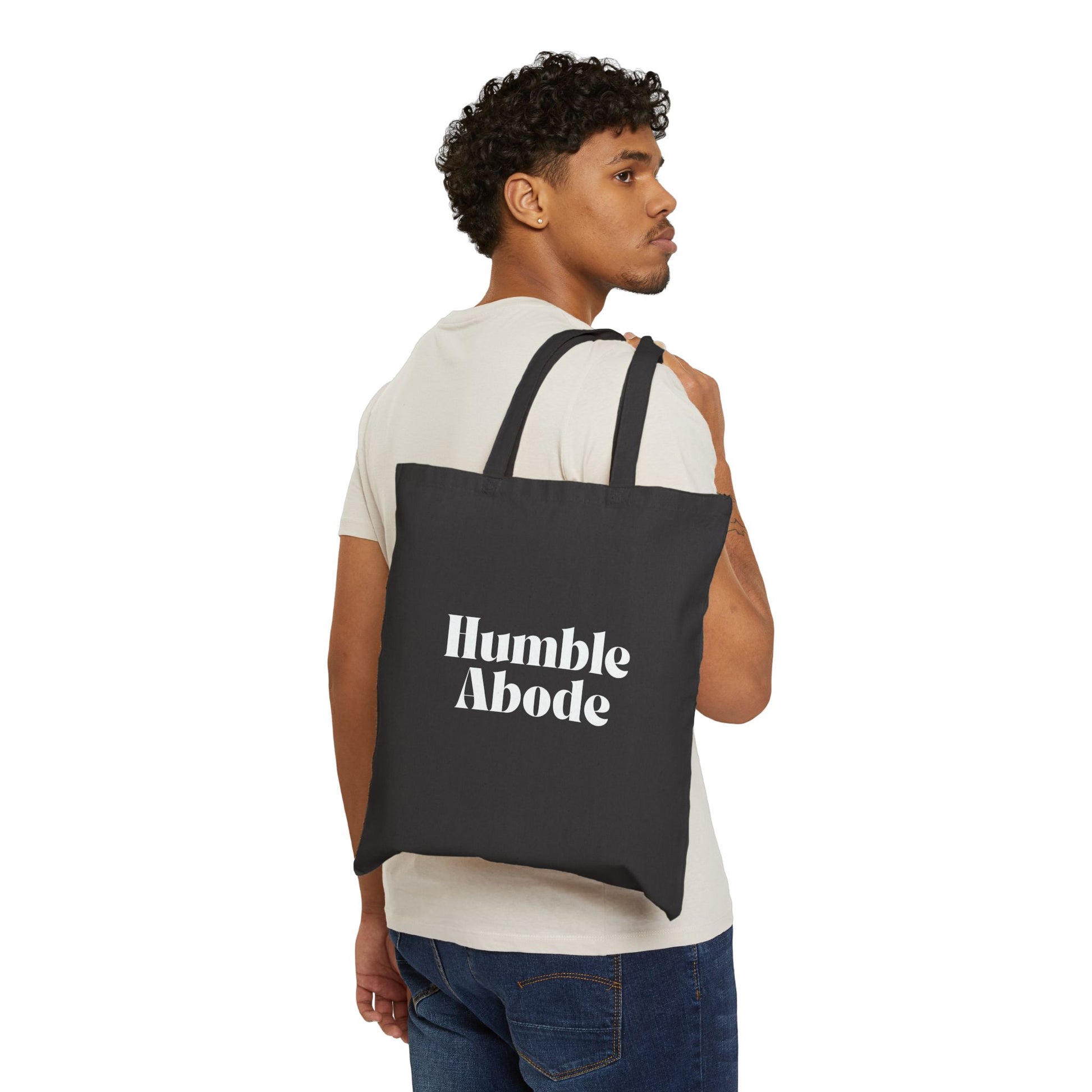 Black Tote Bag w/ White Humble Abode Logo - Humble Abode