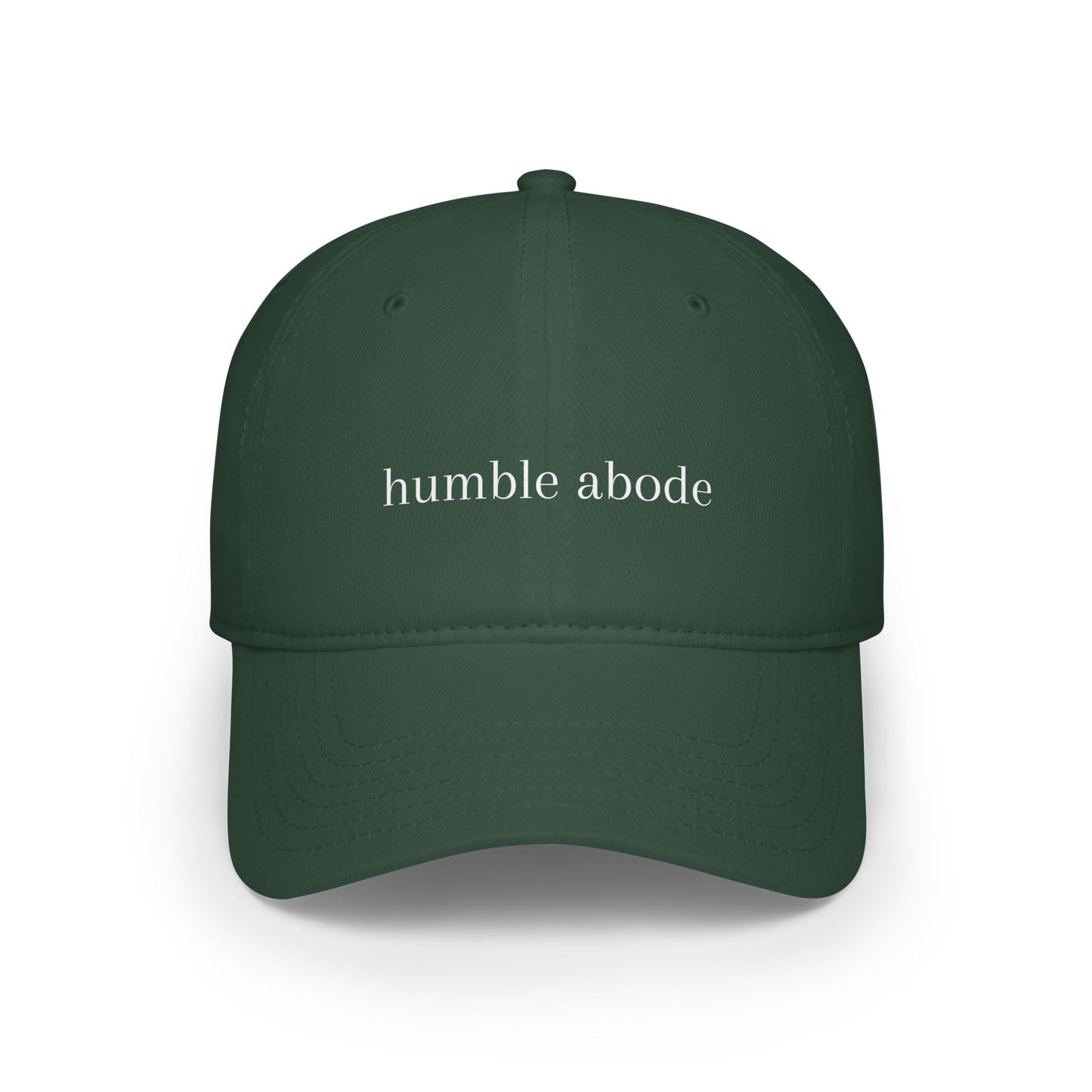 Adjustable Baseball Cap - Dark Colors w/ White Understated Logo - Humble Abode