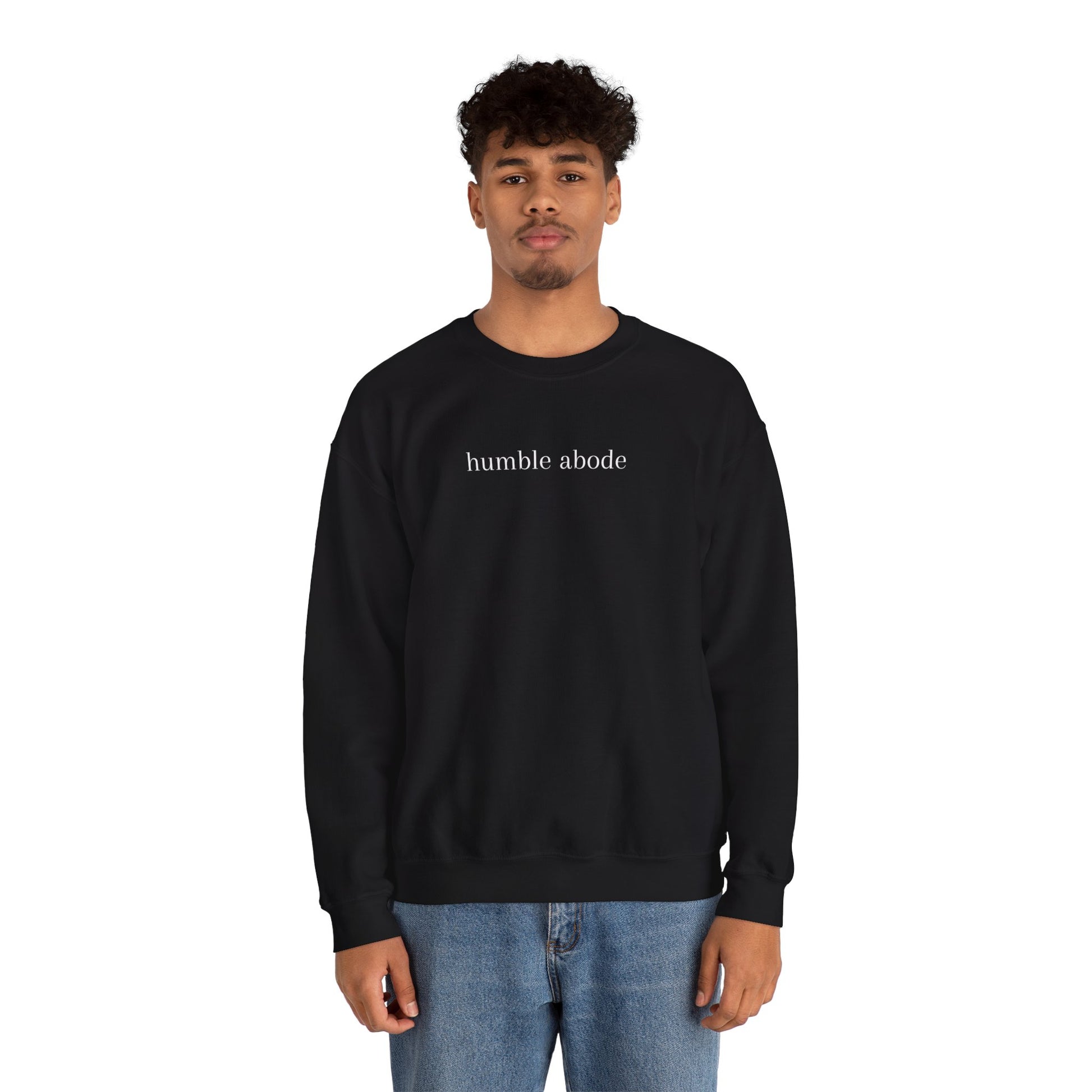 Unisex Crewneck Sweatshirt - Dark Colors w/ White Understated Logo - Humble Abode