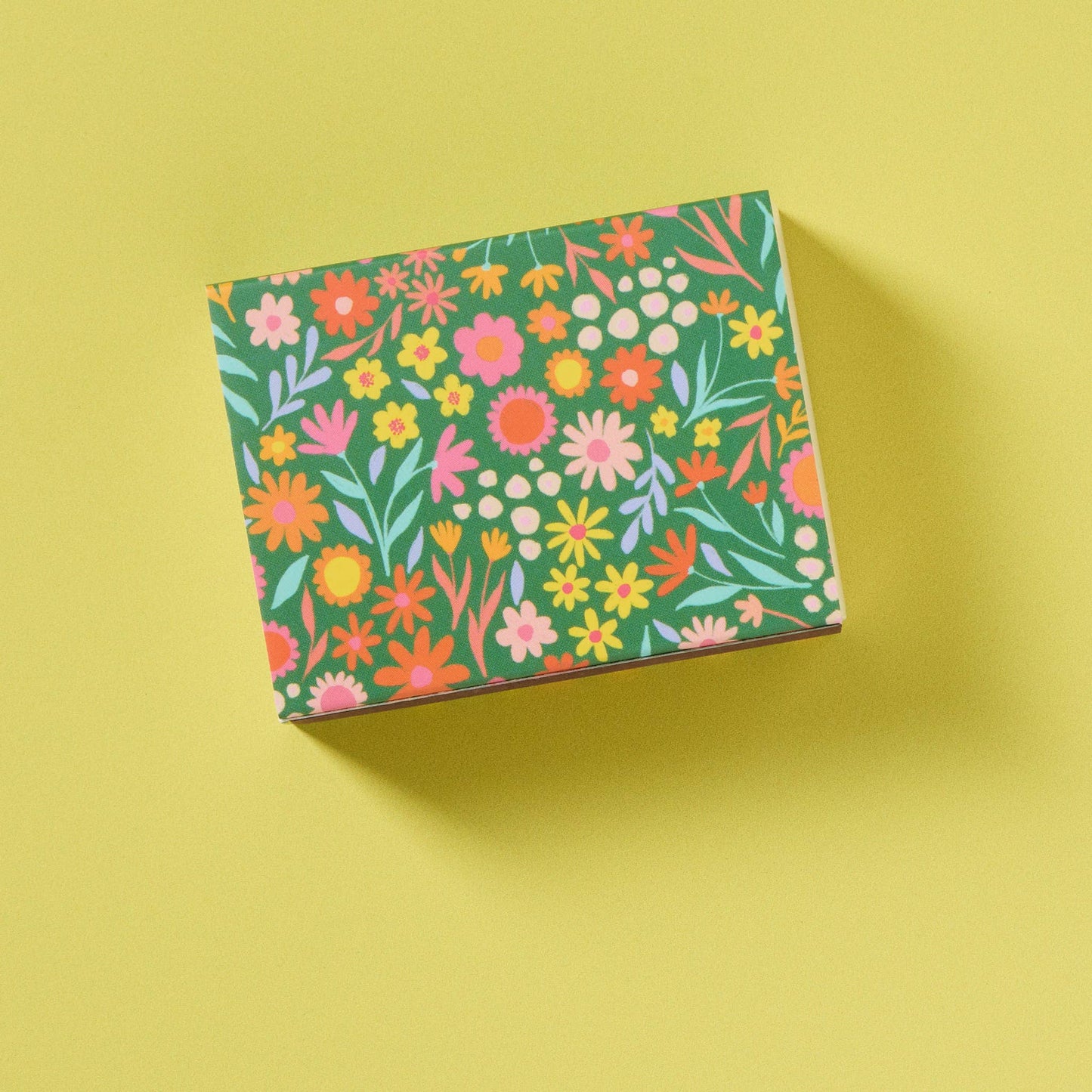 Floral Meadow Matchbox with Colorful Matchsticks - Humble Abode