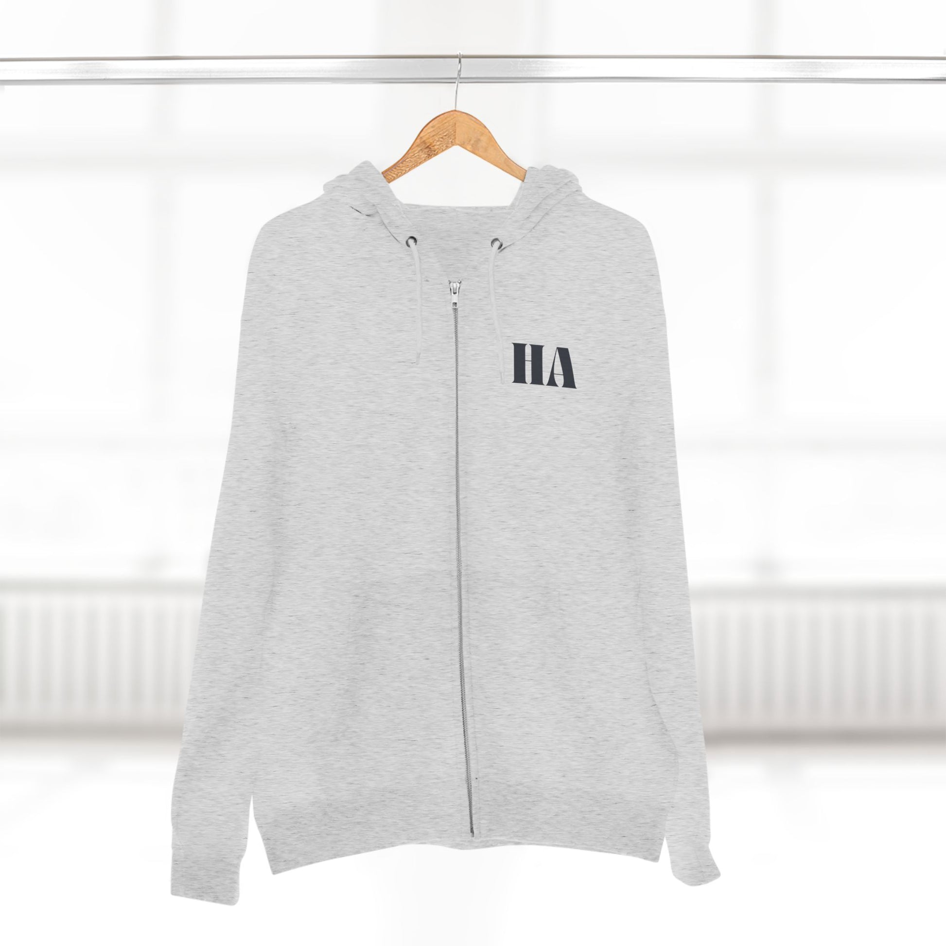 Zip-Up Hoodie with Black Humble Abode Logo - Humble Abode