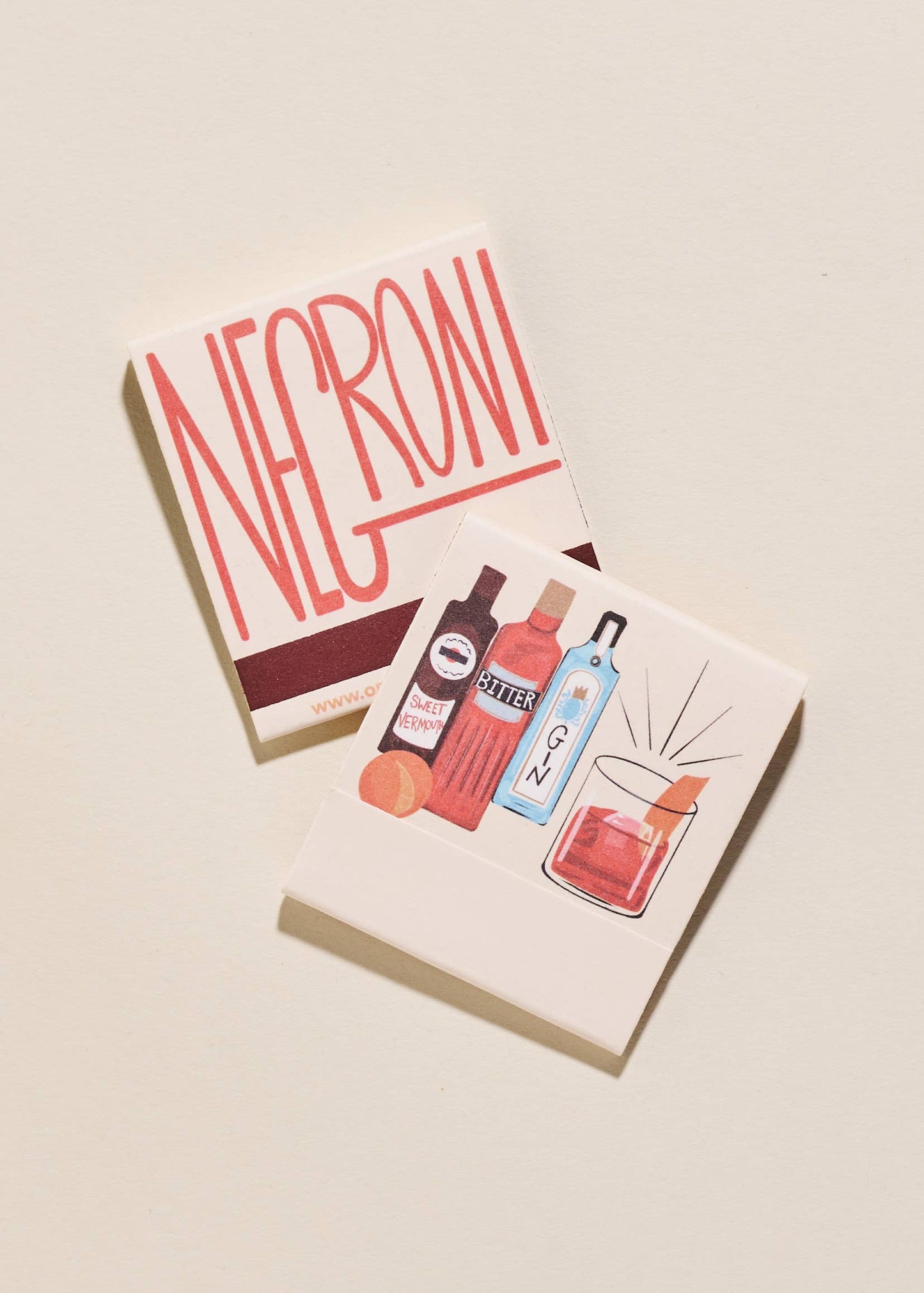 Negroni Cocktail Matchbook