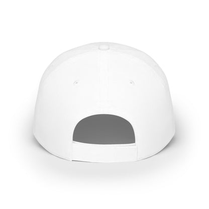 White Adjustable Baseball Cap w/ Black Understated Logo