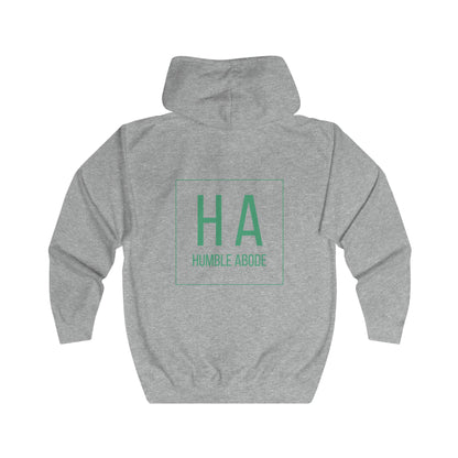 Zip-Up Unisex Hoodie - Light Colors w/ Bold HA Green Logo