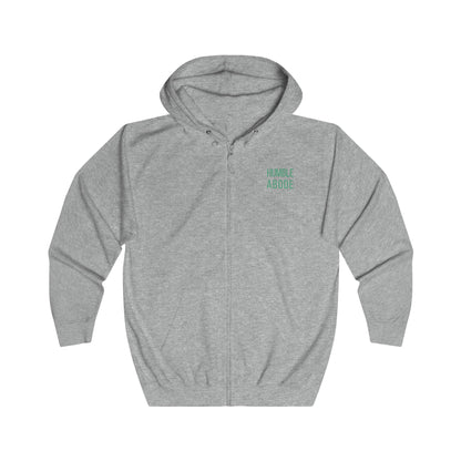 Zip-Up Unisex Hoodie - Light Colors w/ Bold HA Green Logo