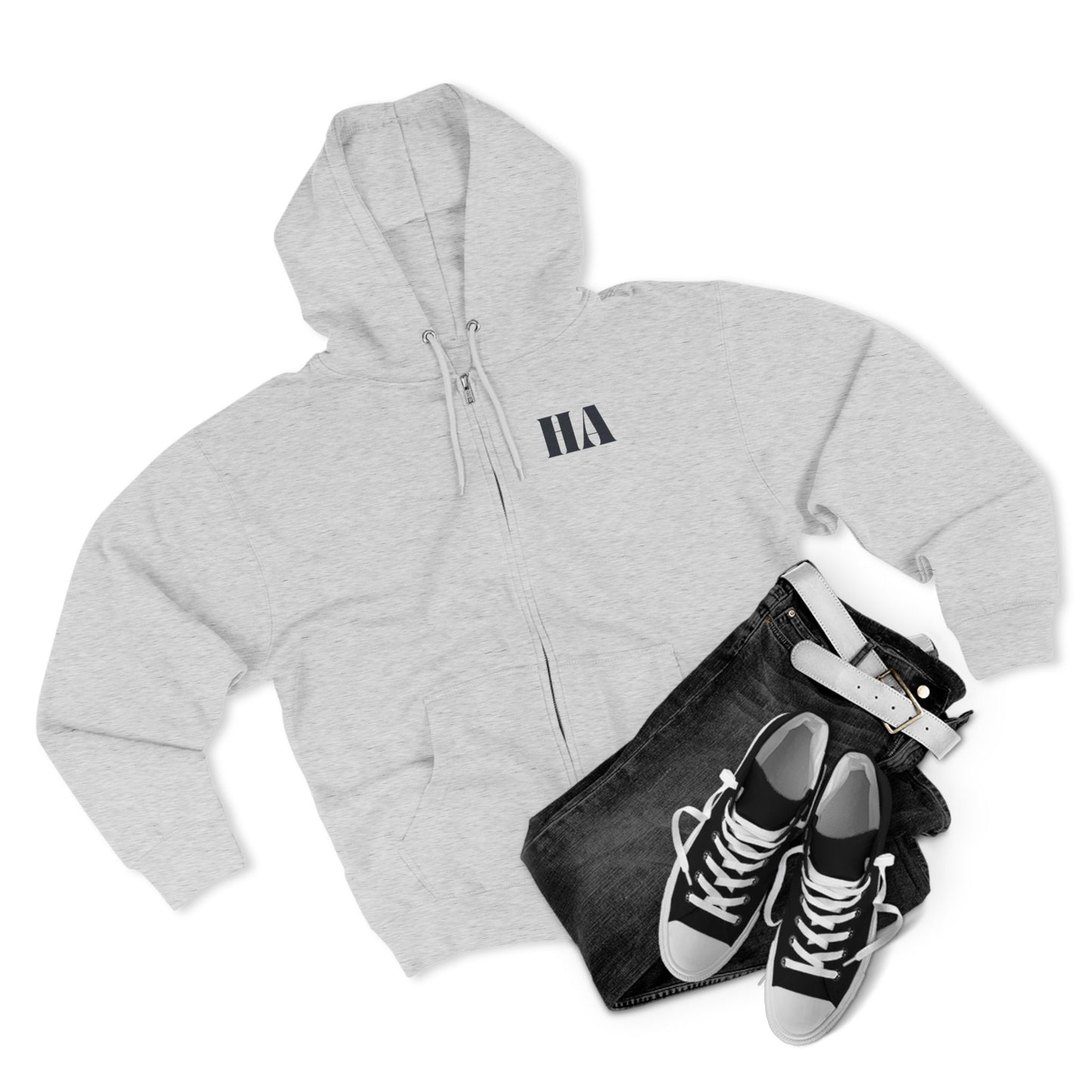 Zip-Up Hoodie with Black Humble Abode Logo