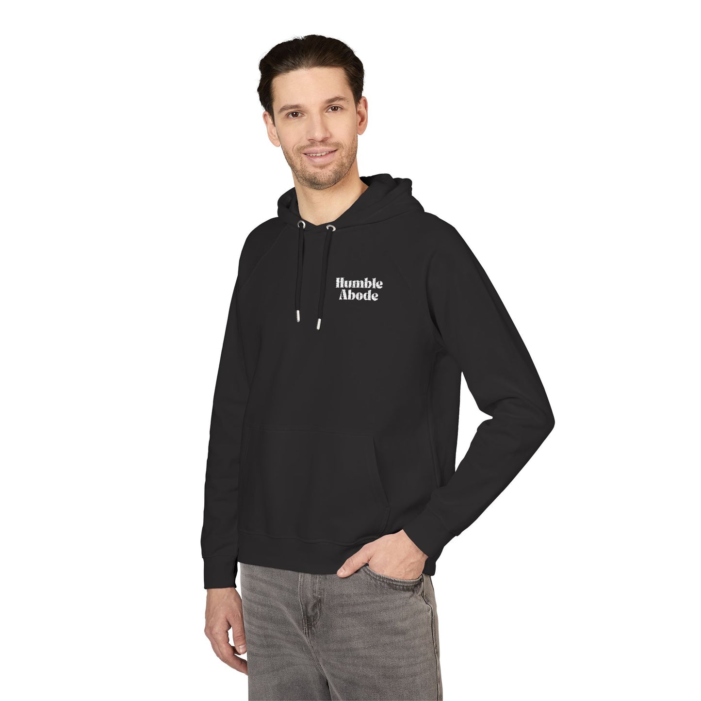 Unisex Hoodie with Embroidered Humble Abode White Logo