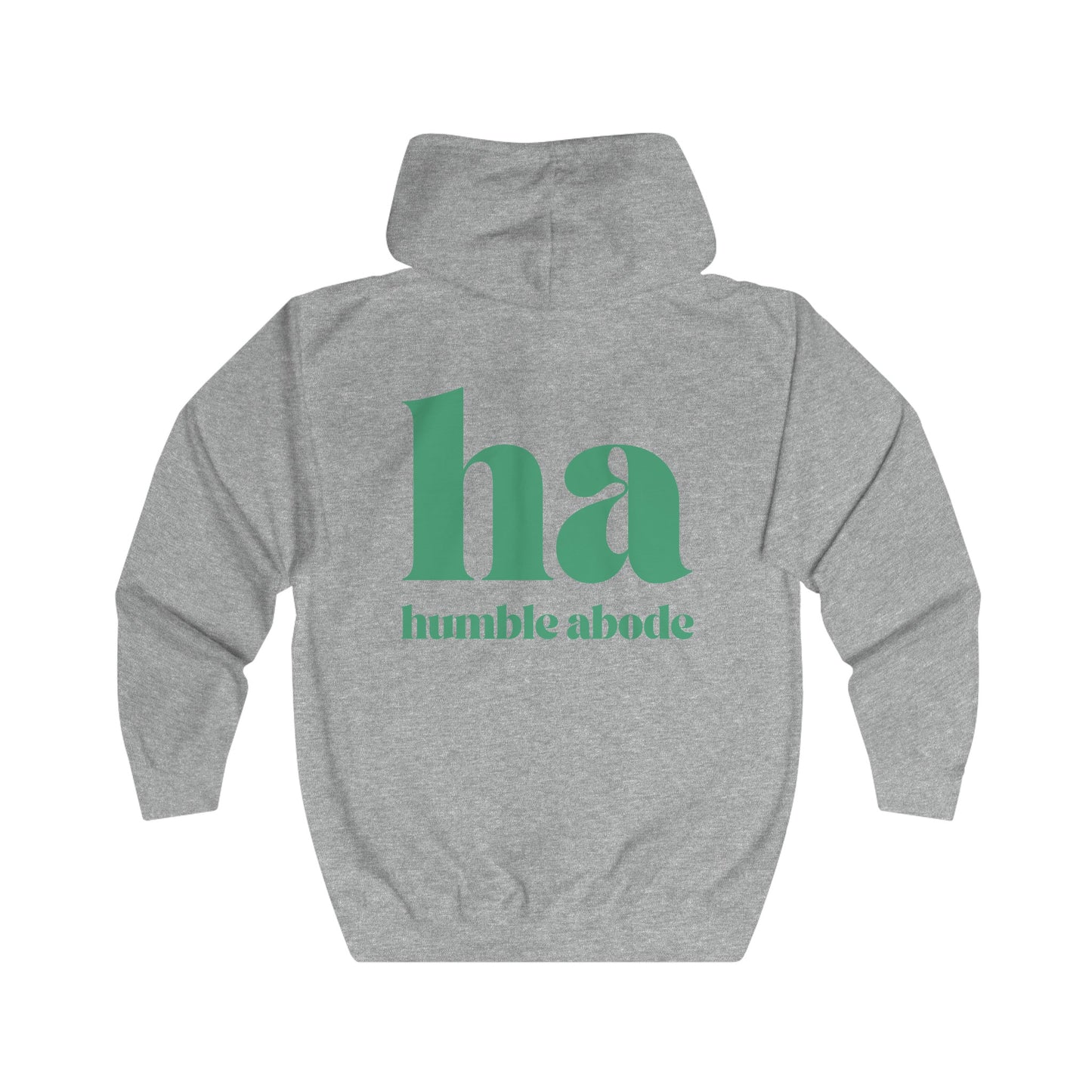 Full Zip Unisex Hoodie - Light Colors w/ Green Retro Logo