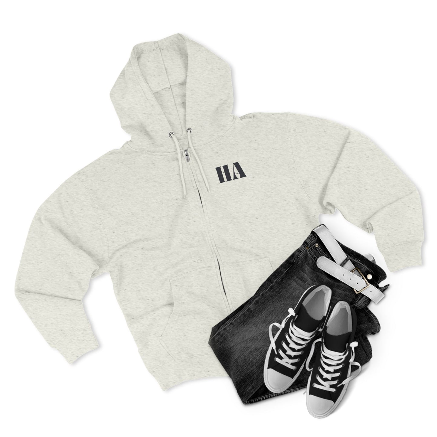Zip-Up Hoodie with Black Humble Abode Logo