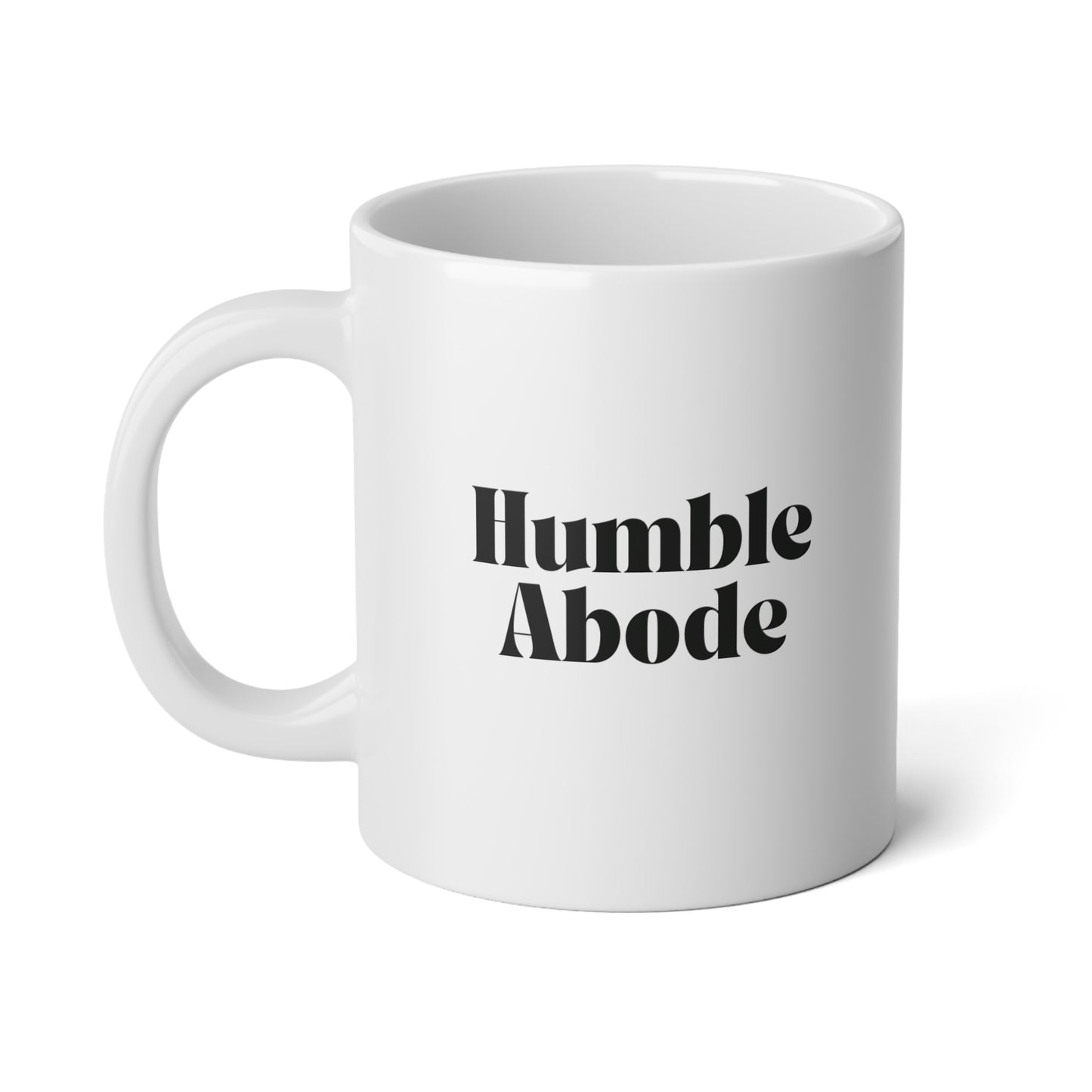 Jumbo Mug in White (20oz) w/ Black Logo - Humble Abode