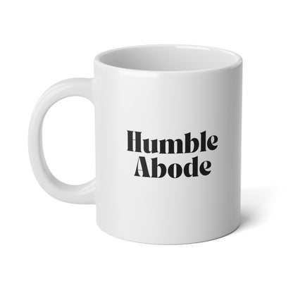 Jumbo Mug in White (20oz) w/ Black Logo - Humble Abode
