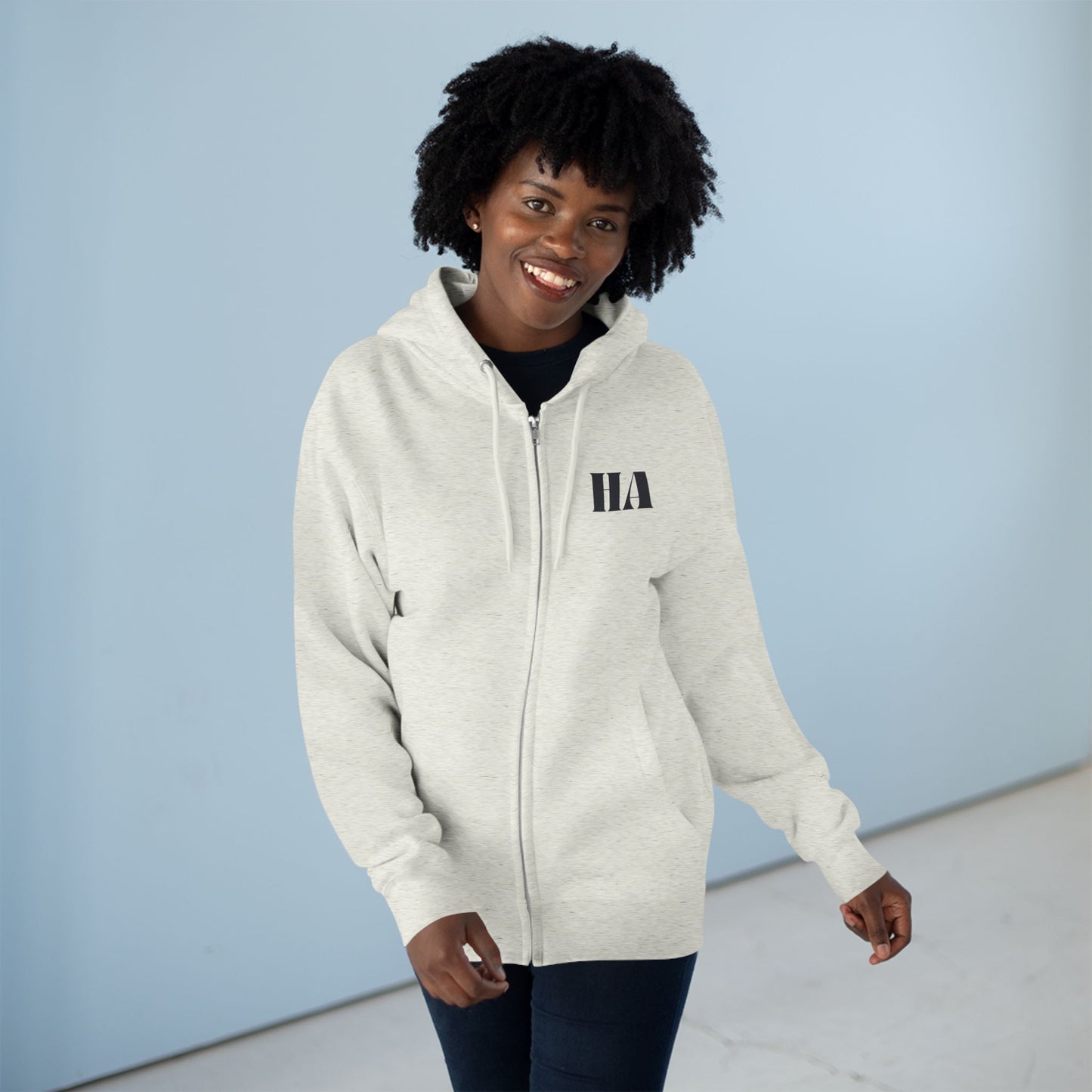 Zip-Up Hoodie with Black Humble Abode Logo