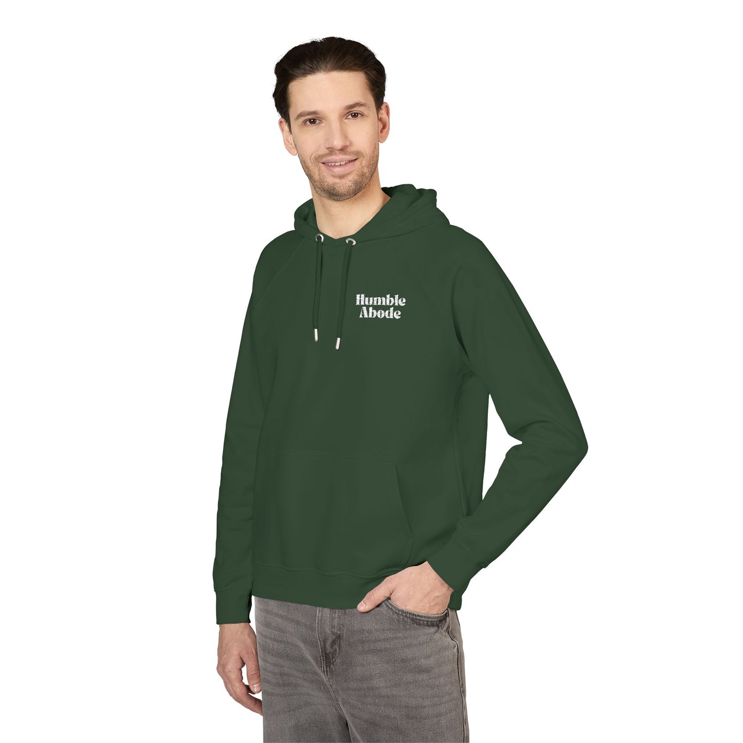 Unisex Hoodie with Embroidered Humble Abode White Logo