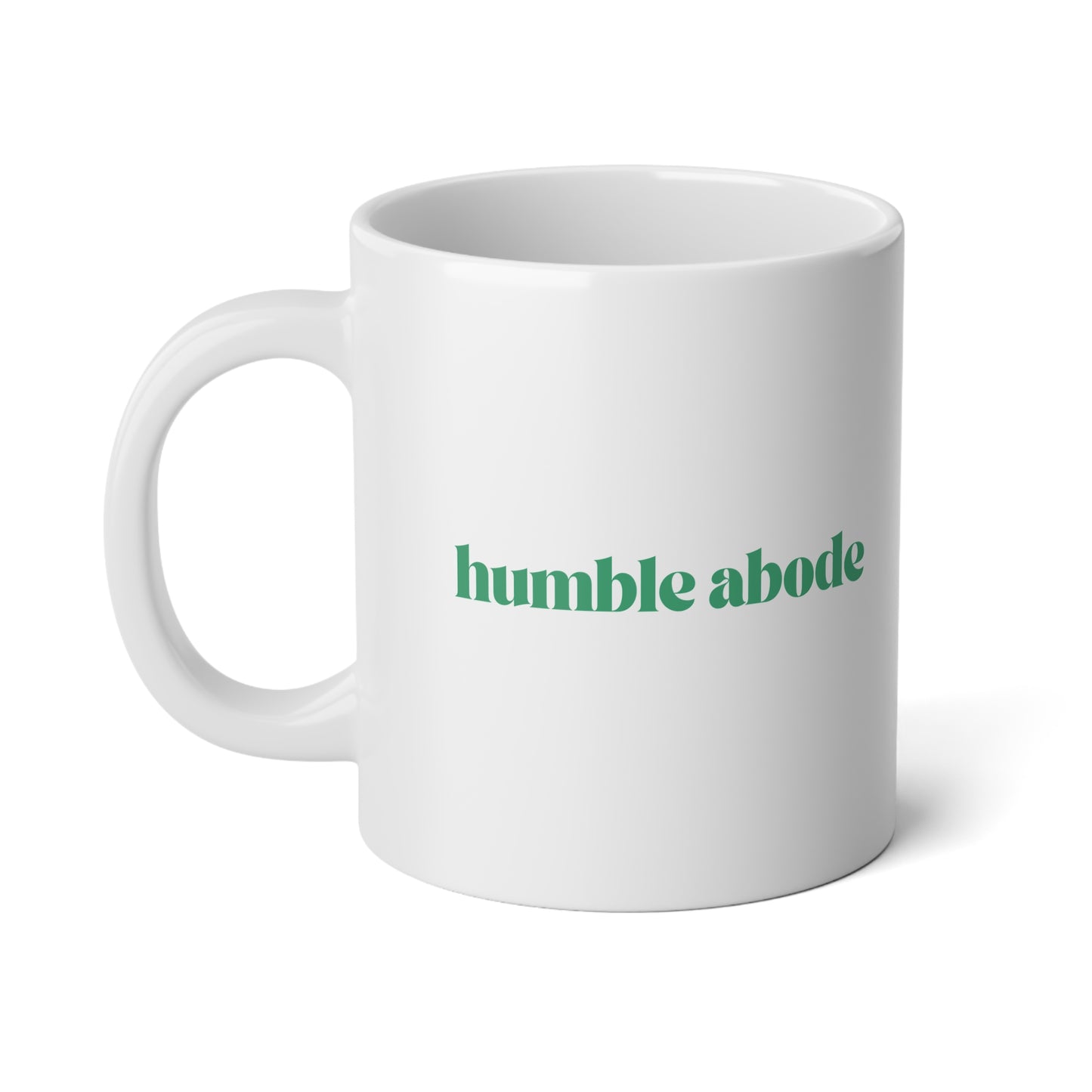 Jumbo Mug in White (20oz) w/ Green Retro Logo