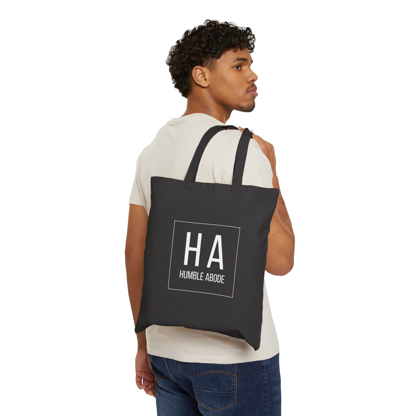 Black Tote Bag w/ White Bold HA Logo