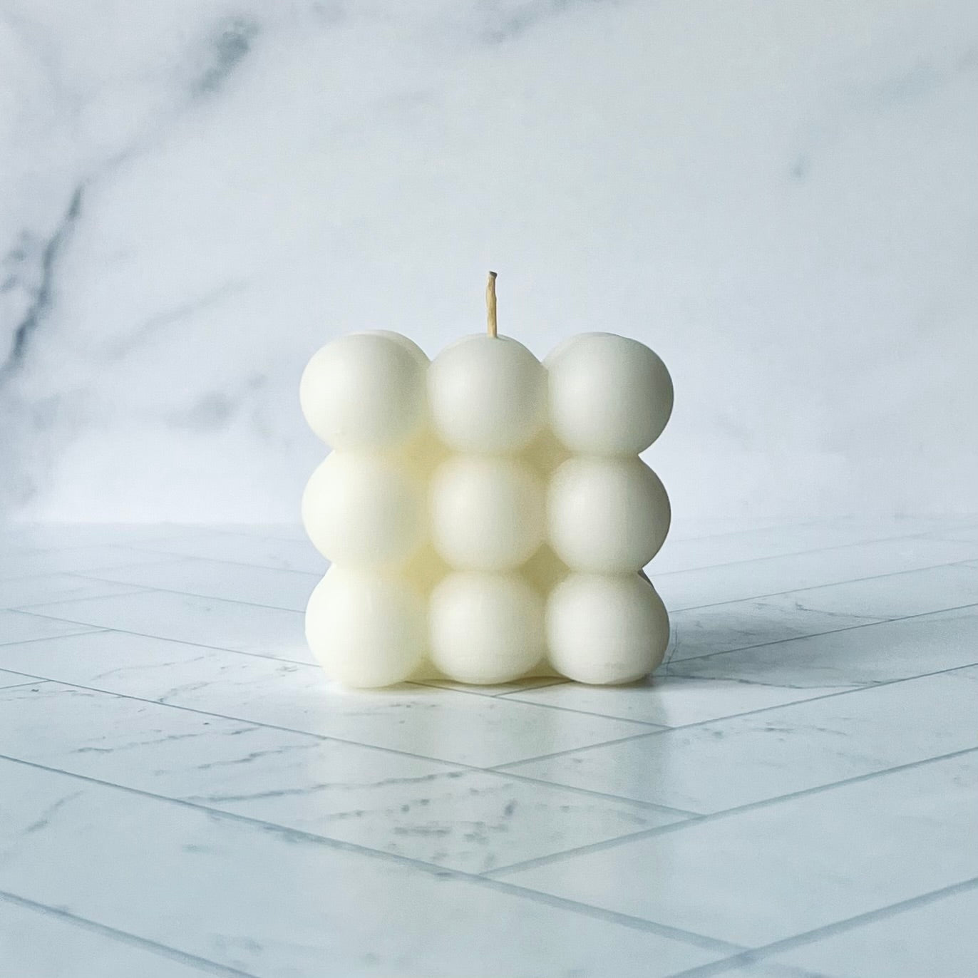 Beeswax Bubble Candle in beige