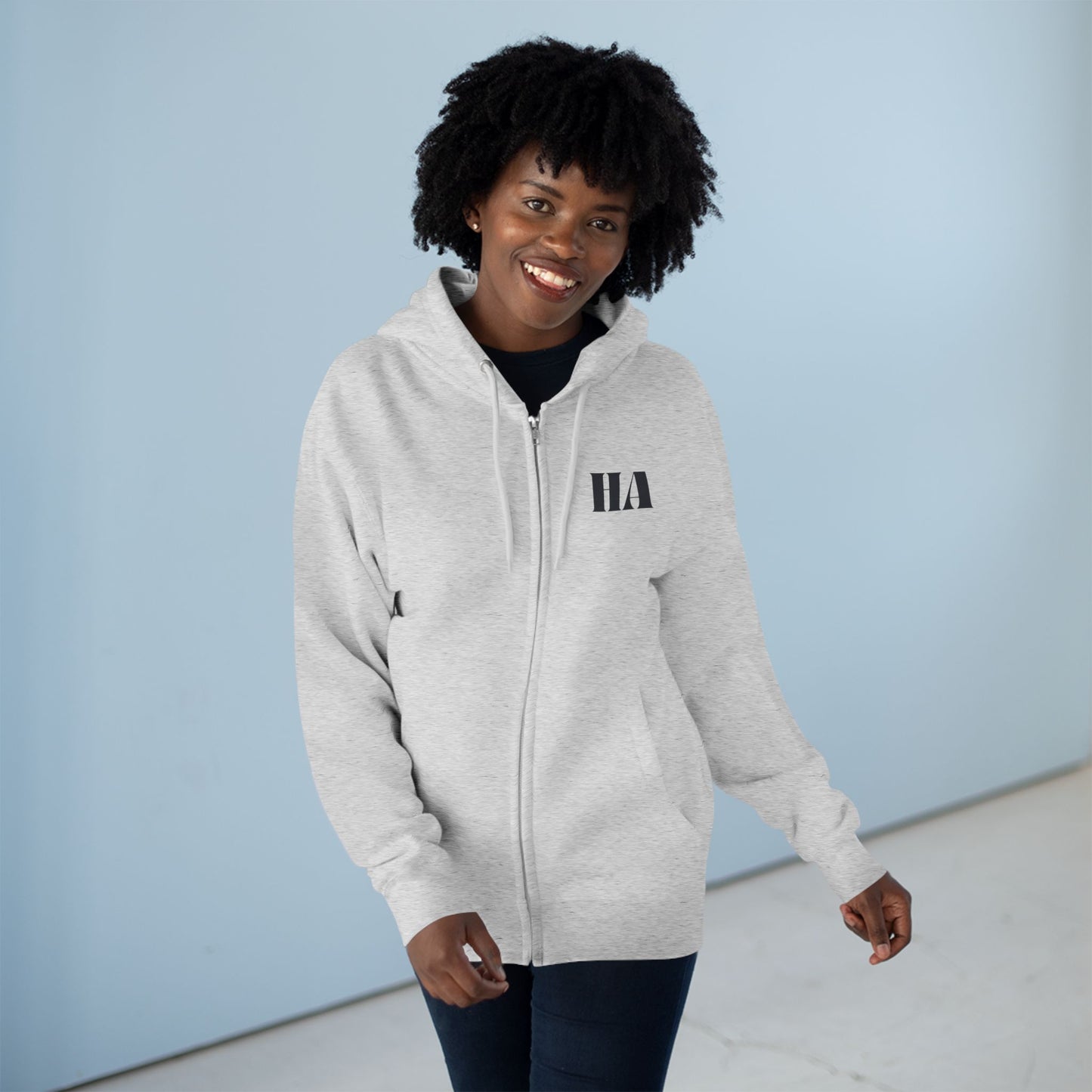 Zip-Up Hoodie with Black Humble Abode Logo