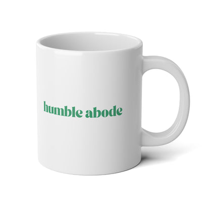 Jumbo Mug in White (20oz) w/ Green Retro Logo