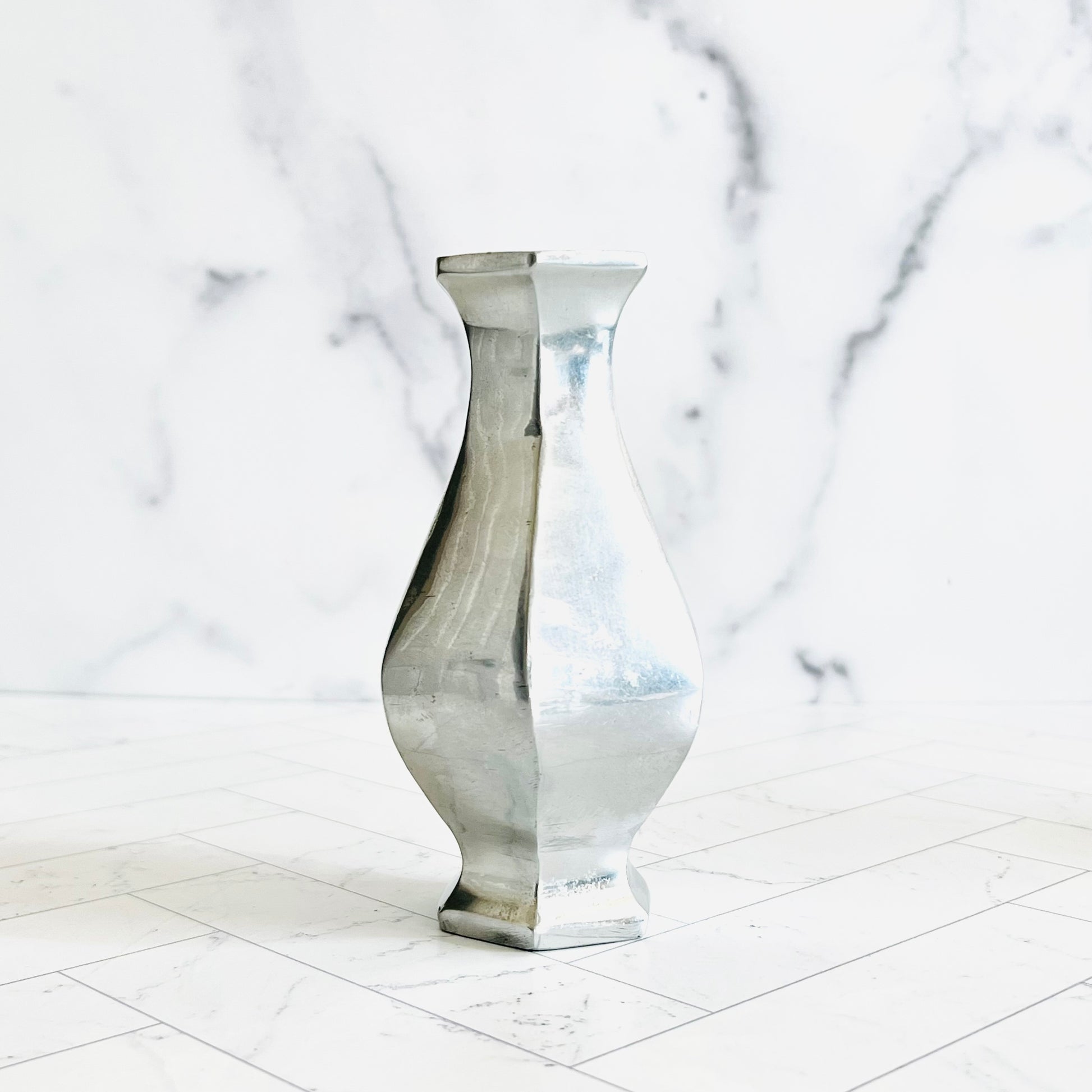 Vintage Skinny Silver Vase - Humble Abode