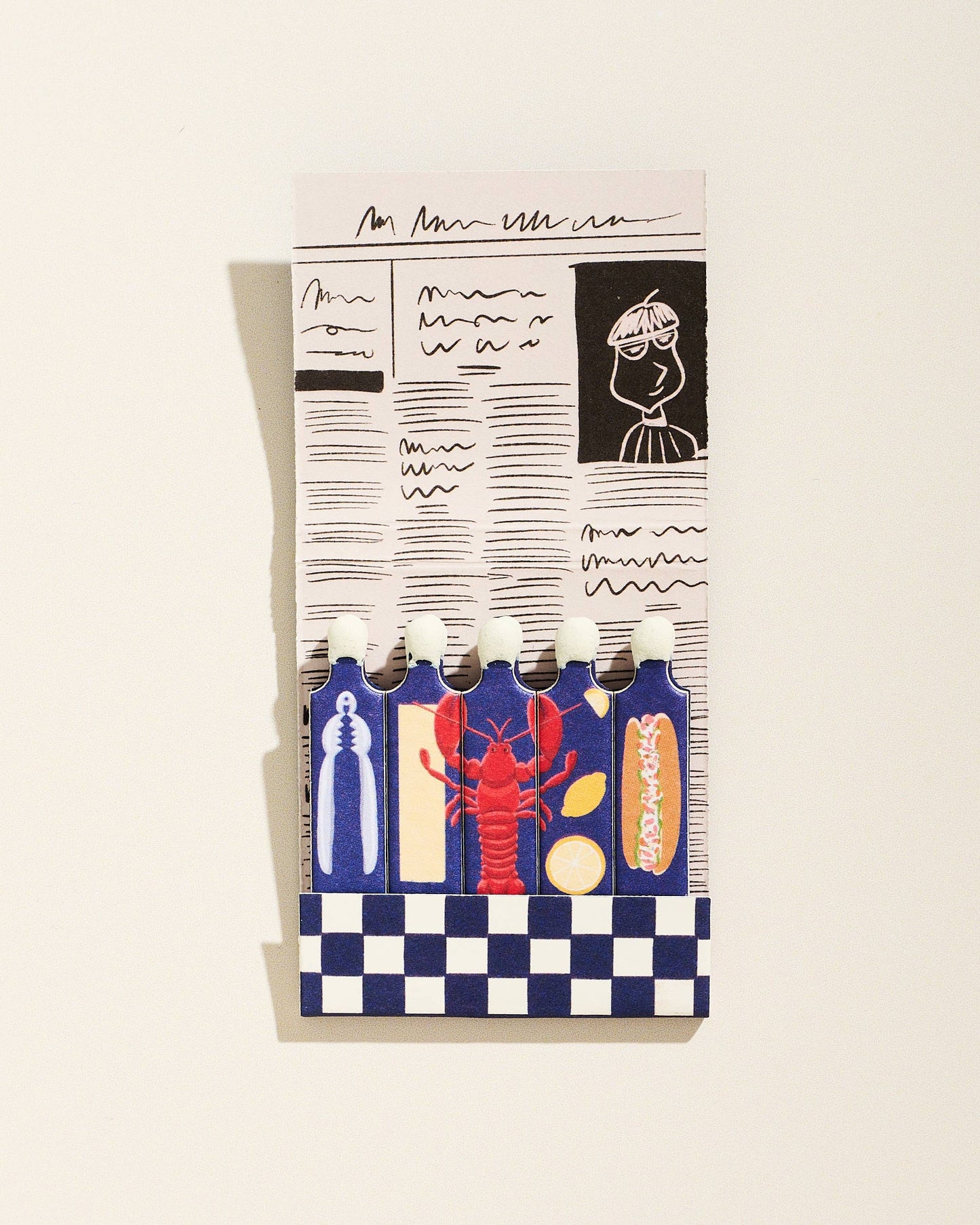 Lobster Printed 10 Stem Matchbook - Humble Abode