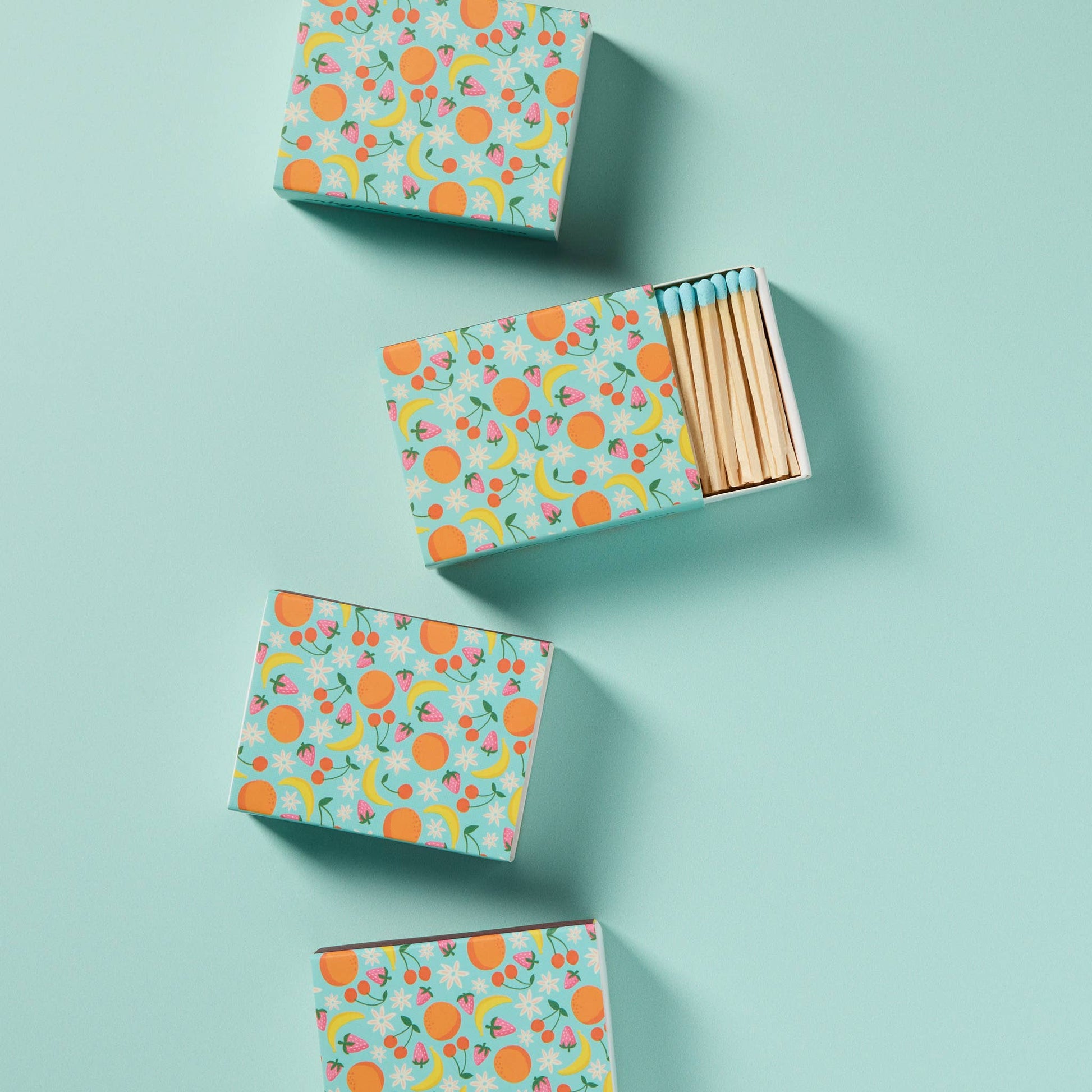 Fruit Salad Matchbox with Colorful Matchsticks - Humble Abode