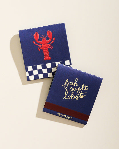 Lobster Printed 10 Stem Matchbook - Humble Abode