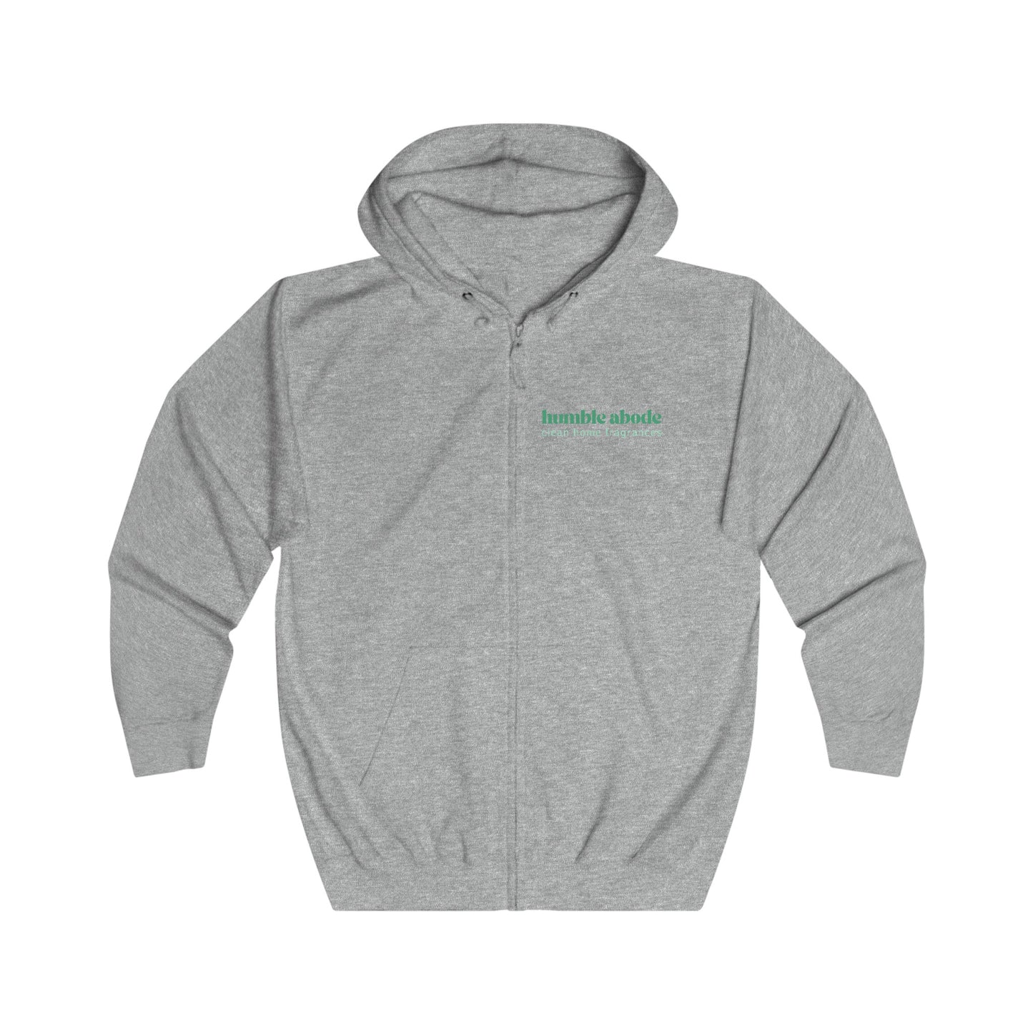 Full Zip Unisex Hoodie - Light Colors w/ Green Retro Logo