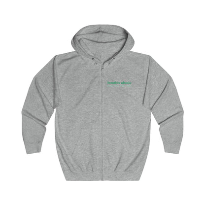 Full Zip Unisex Hoodie - Light Colors w/ Green Retro Logo