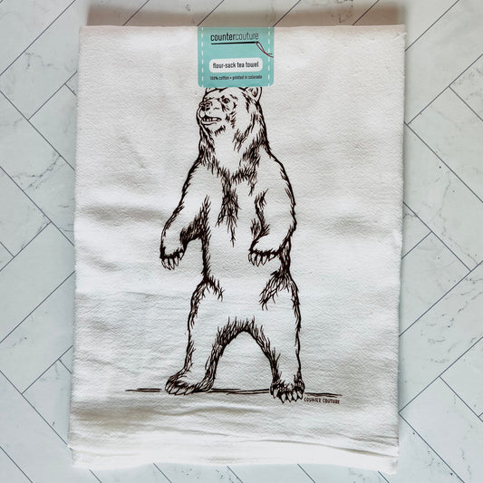 Grizzly Bear Tea Towel - Humble Abode