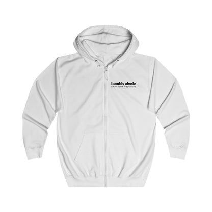 Full Zip Unisex Hoodie - Light Colors w/ Black Retro Logo