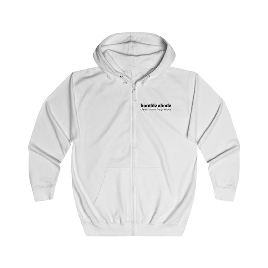 Full Zip Unisex Hoodie - Light Colors w/ Black Retro Logo