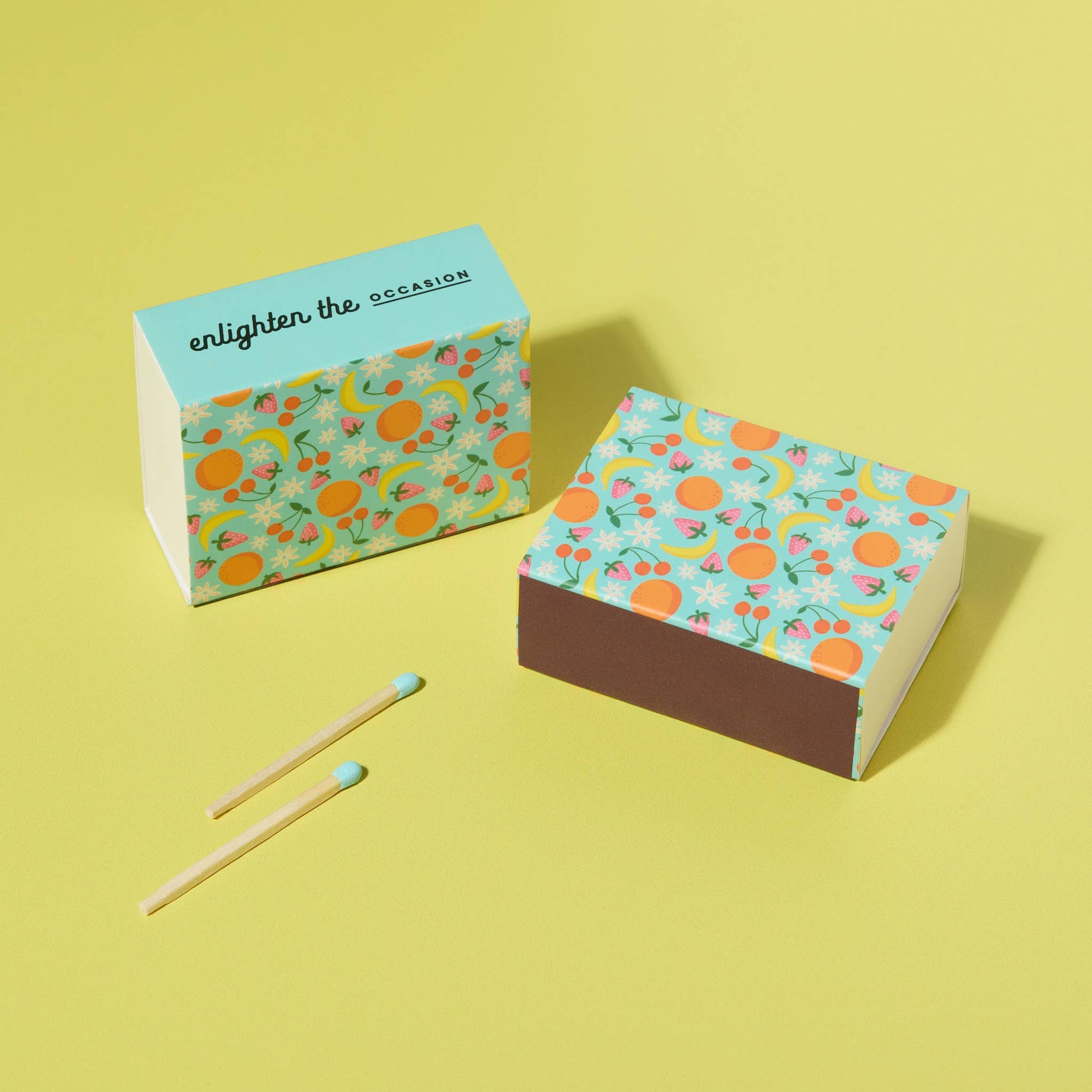 Fruit Salad Matchbox with Colorful Matchsticks - Humble Abode