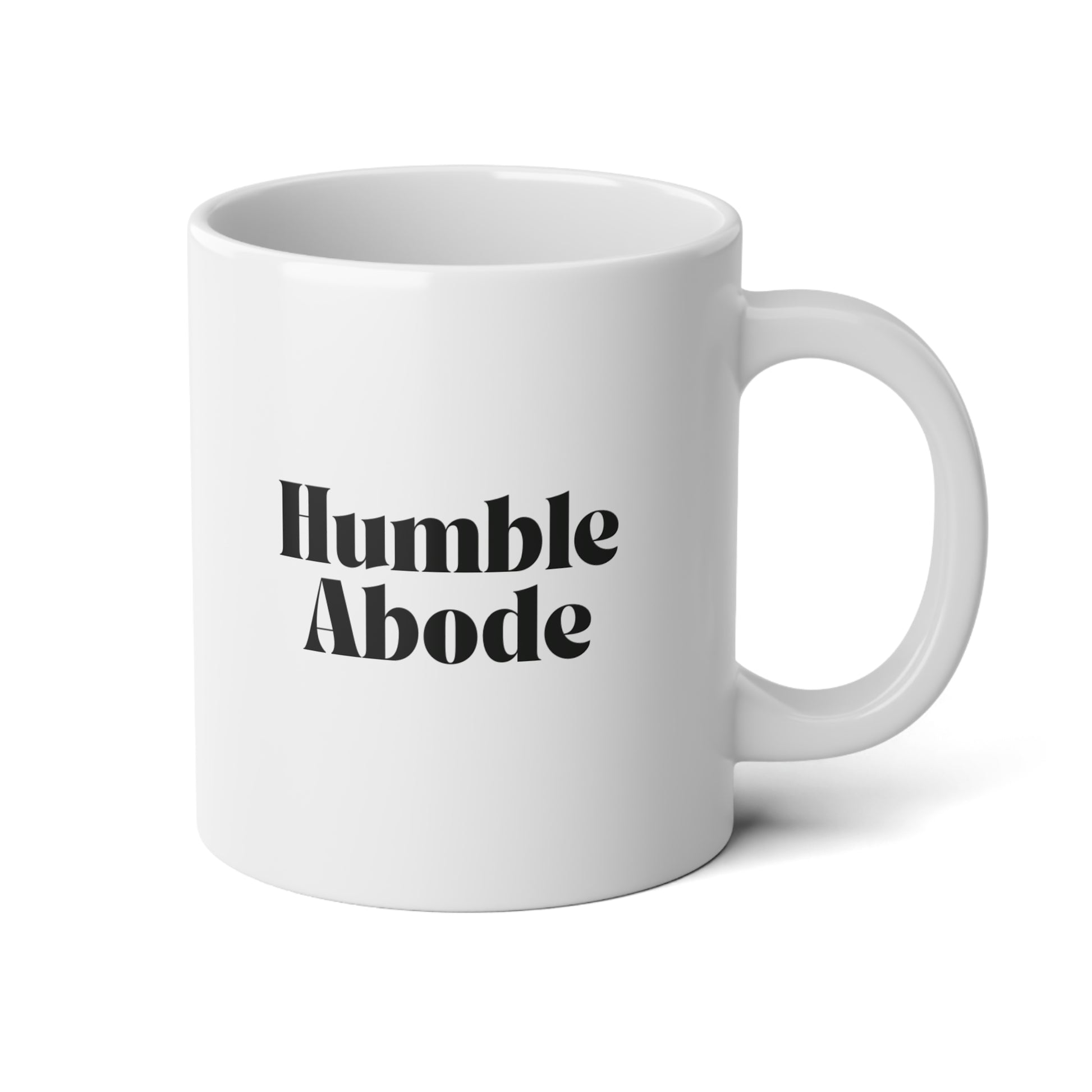 Jumbo Mug in White (20oz) w/ Black Logo - Humble Abode