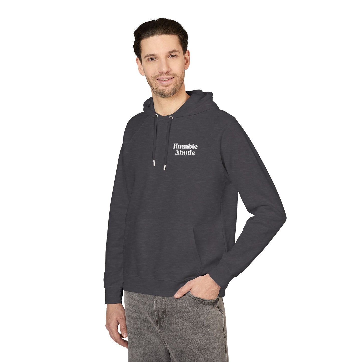 Unisex Hoodie with Embroidered Humble Abode White Logo