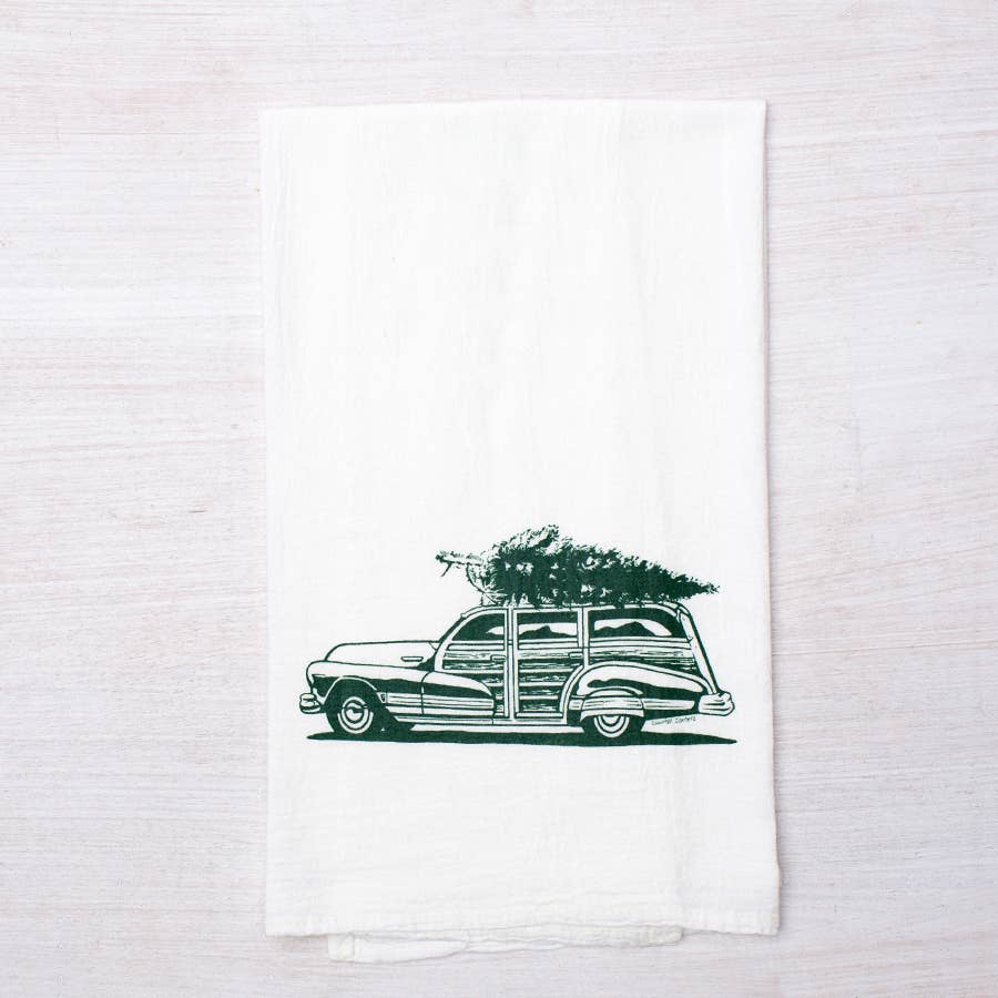 Christmas Tree Haul Tea Towel