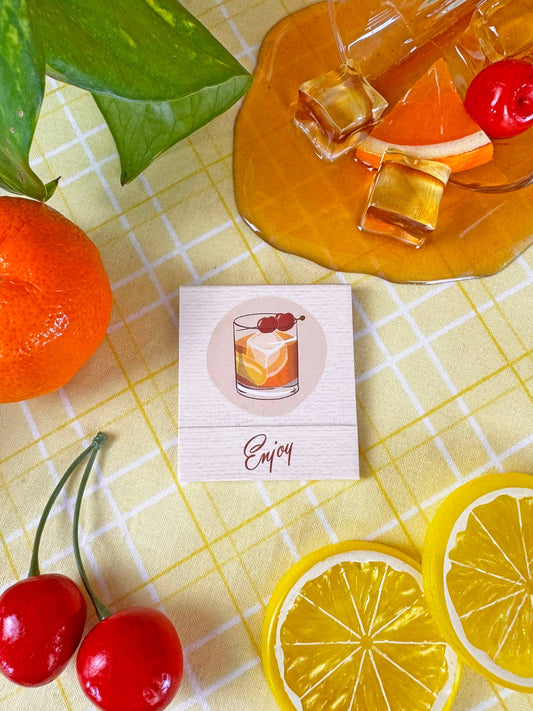 Old Fashioned Cocktail Matchbook - Humble Abode