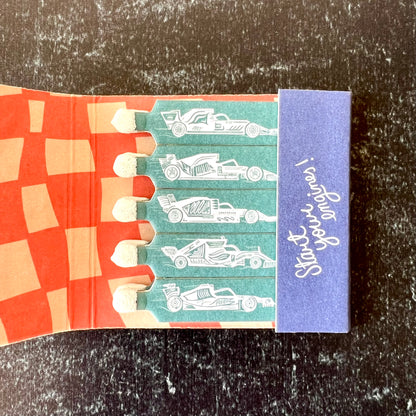 Race Car Matchbook - Humble Abode