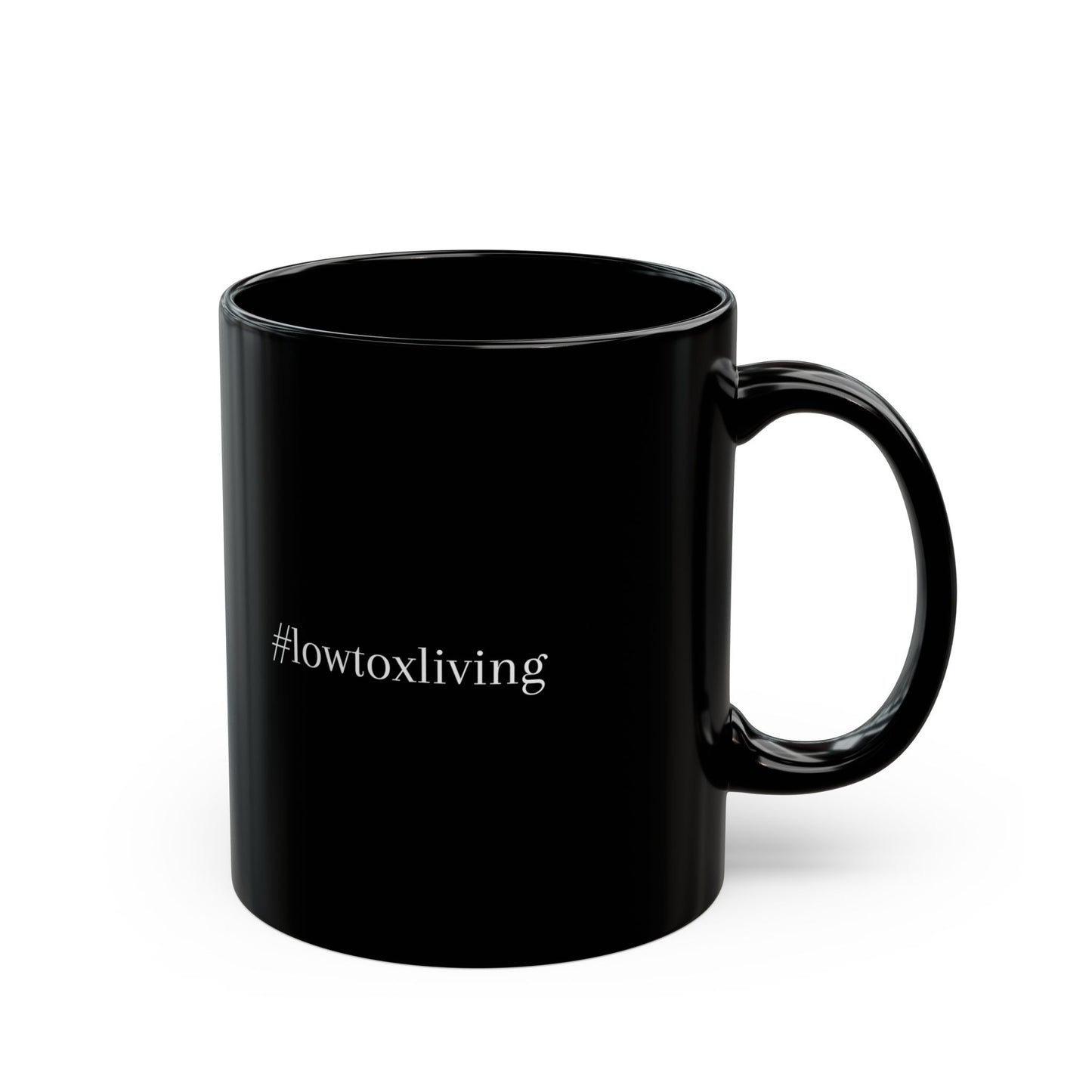 Low-Tox Living (#lowtoxliving) black Mug (11oz, 15oz)