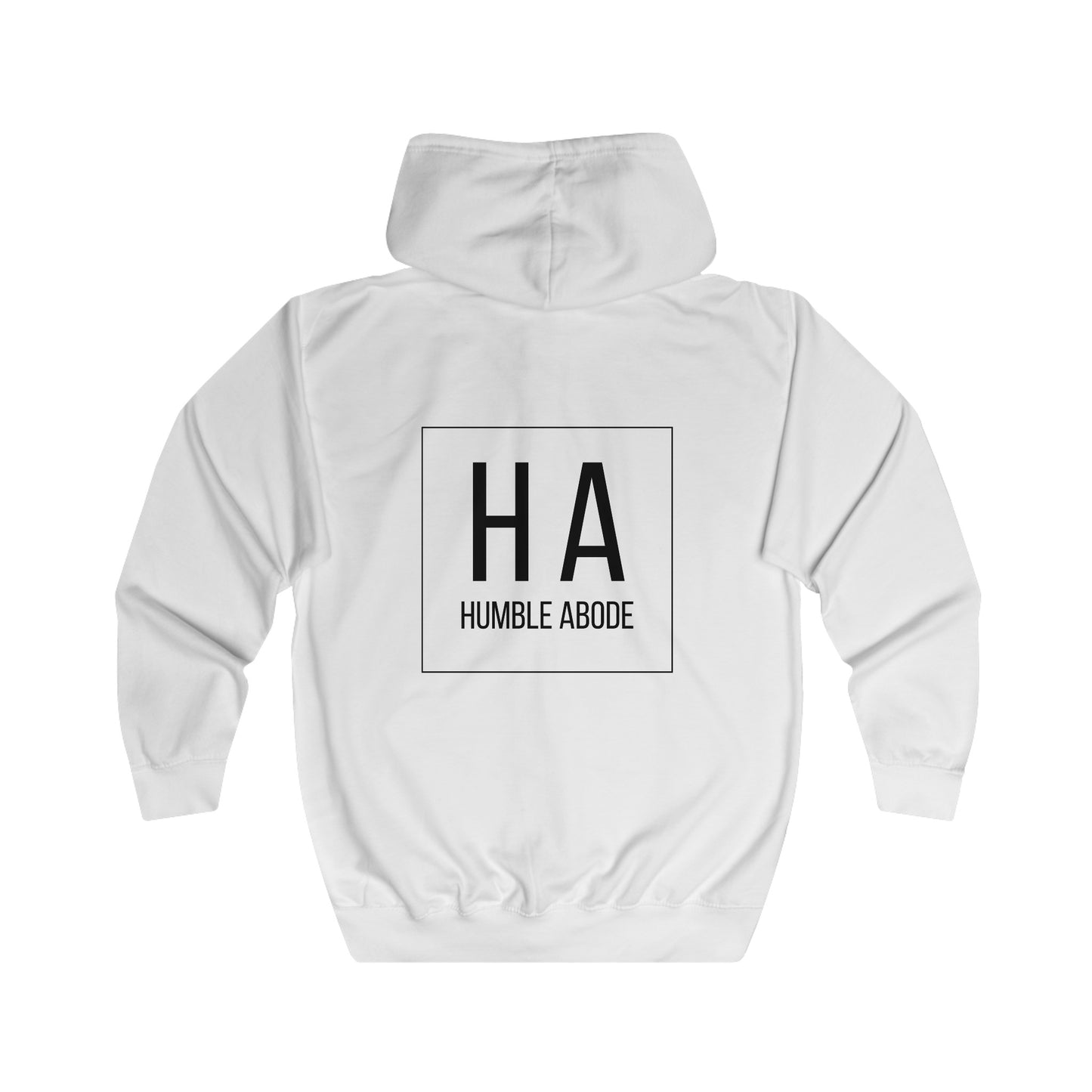 Zip-Up Unisex Hoodie - Light Colors w/ Bold HA Black Logo