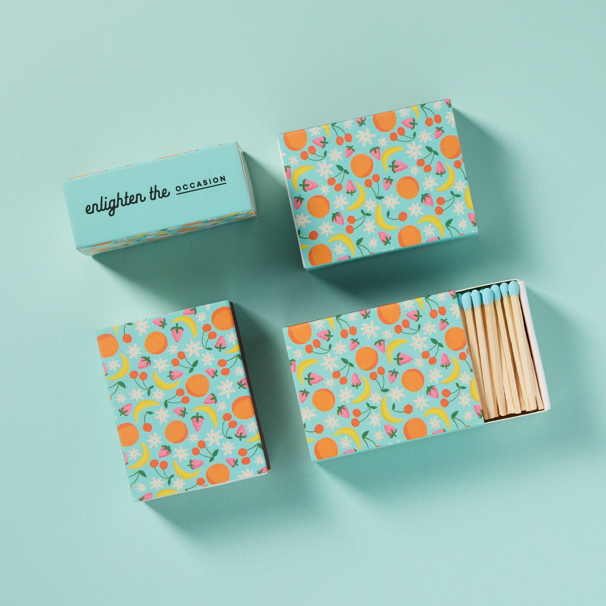 Fruit Salad Matchbox with Colorful Matchsticks - Humble Abode