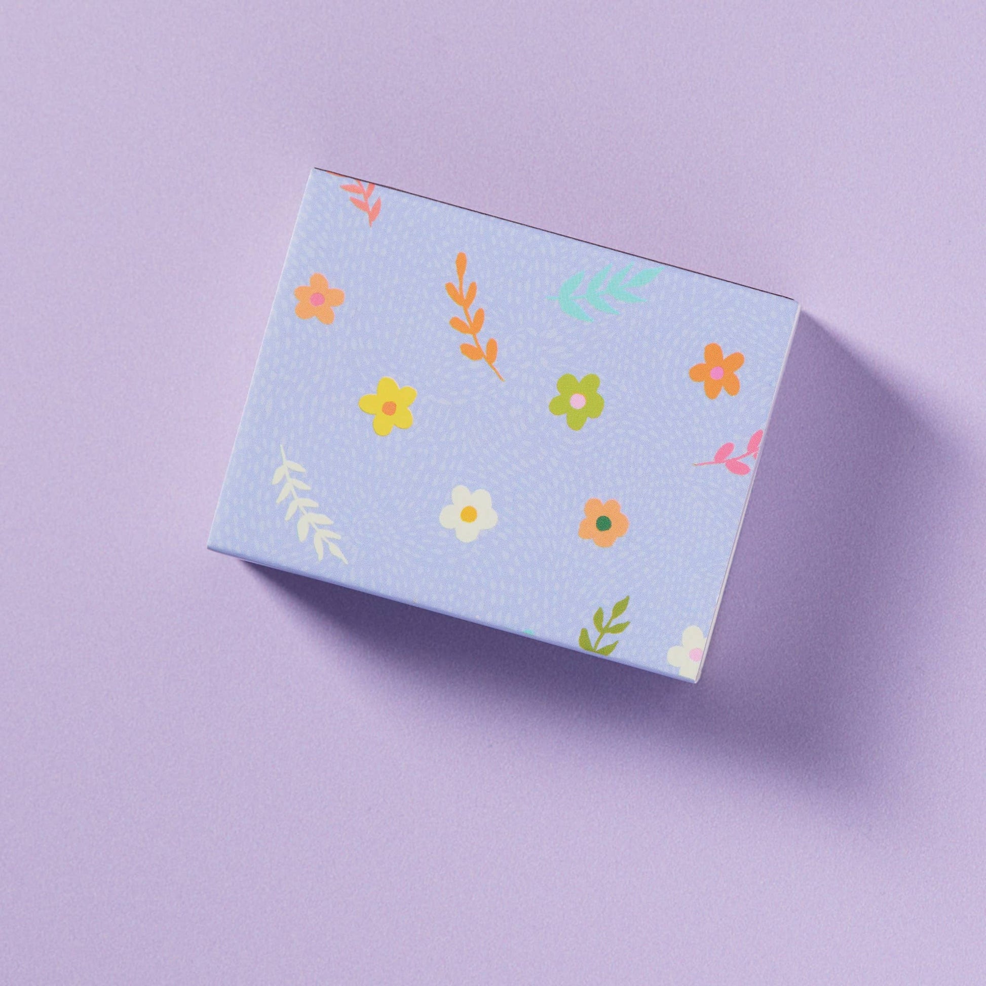Lavender Blossom Matchbox with Colorful Matchsticks - Humble Abode