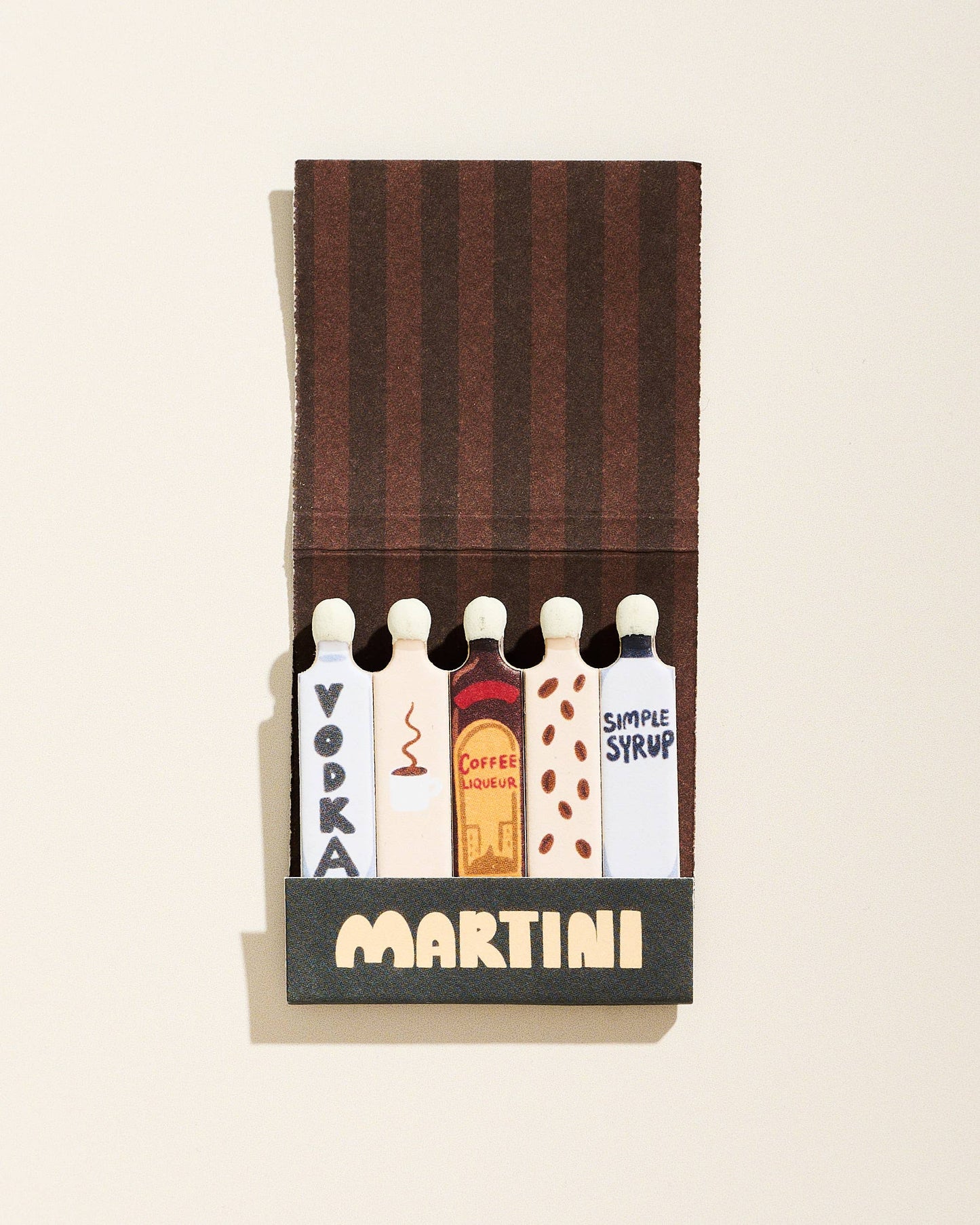 Espresso Martini Printed 10 Stem Matchbook - Humble Abode