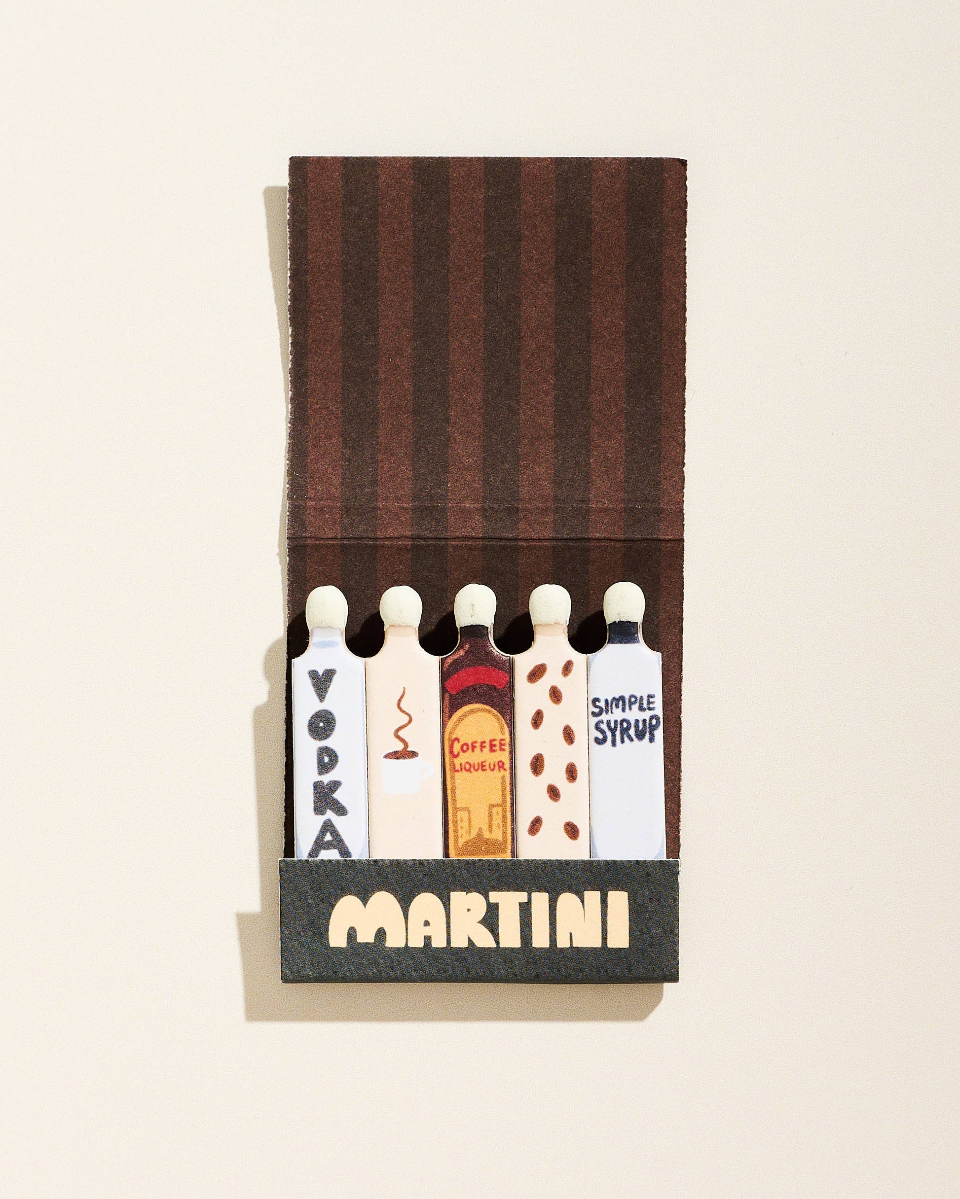 Espresso Martini Printed 10 Stem Matchbook - Humble Abode