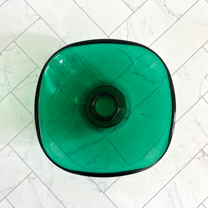 Vintage Green Candlestick shown from overhead - Humble Abode