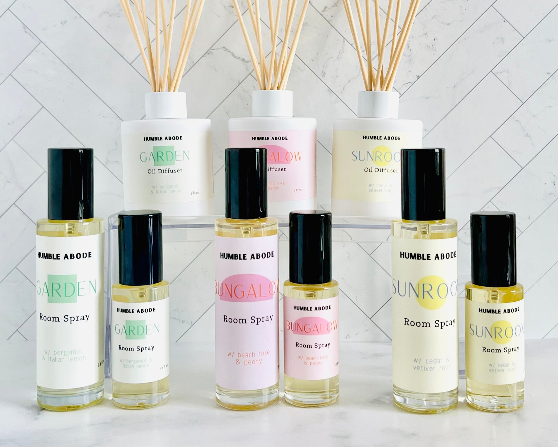Our collection of Room Sprays in all scents and sizes - Humble Abode
