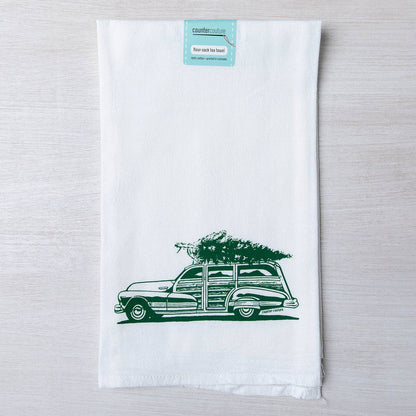 Christmas Tree Haul Tea Towel