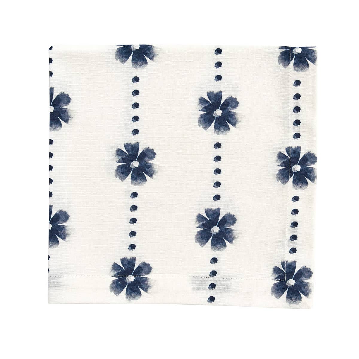 The block-print napkin shown against a plain white background