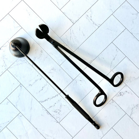Candle Snuffer & Wick Trimmer Set shown from above
